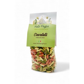 CAVATELLI TRICOLORE PASTA ARTIGIANALE DI SEMOLA TRIS  gr500