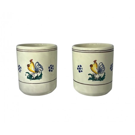 Set 6 bicchieri in ceramica linea gallo
