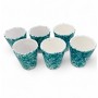 Set di sei bicchieri linea spruzzata verde smeraldo