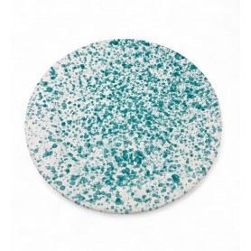 Piatto piano linea spruzzata verde smeraldo