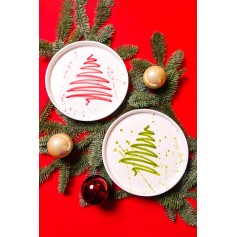 Piatto panettone D. 25 cm Xmas